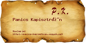 Panics Kapisztrán névjegykártya